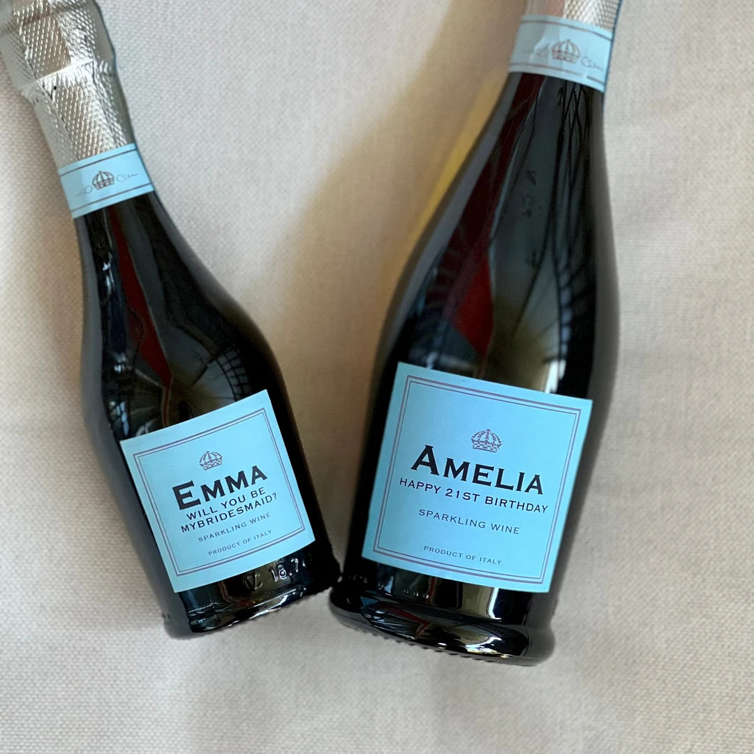 Custom Prosecco Champagne Label Custom Mini Champagne Label Bridesmaid Proposal Gift Champagne Bi... | Etsy (US)