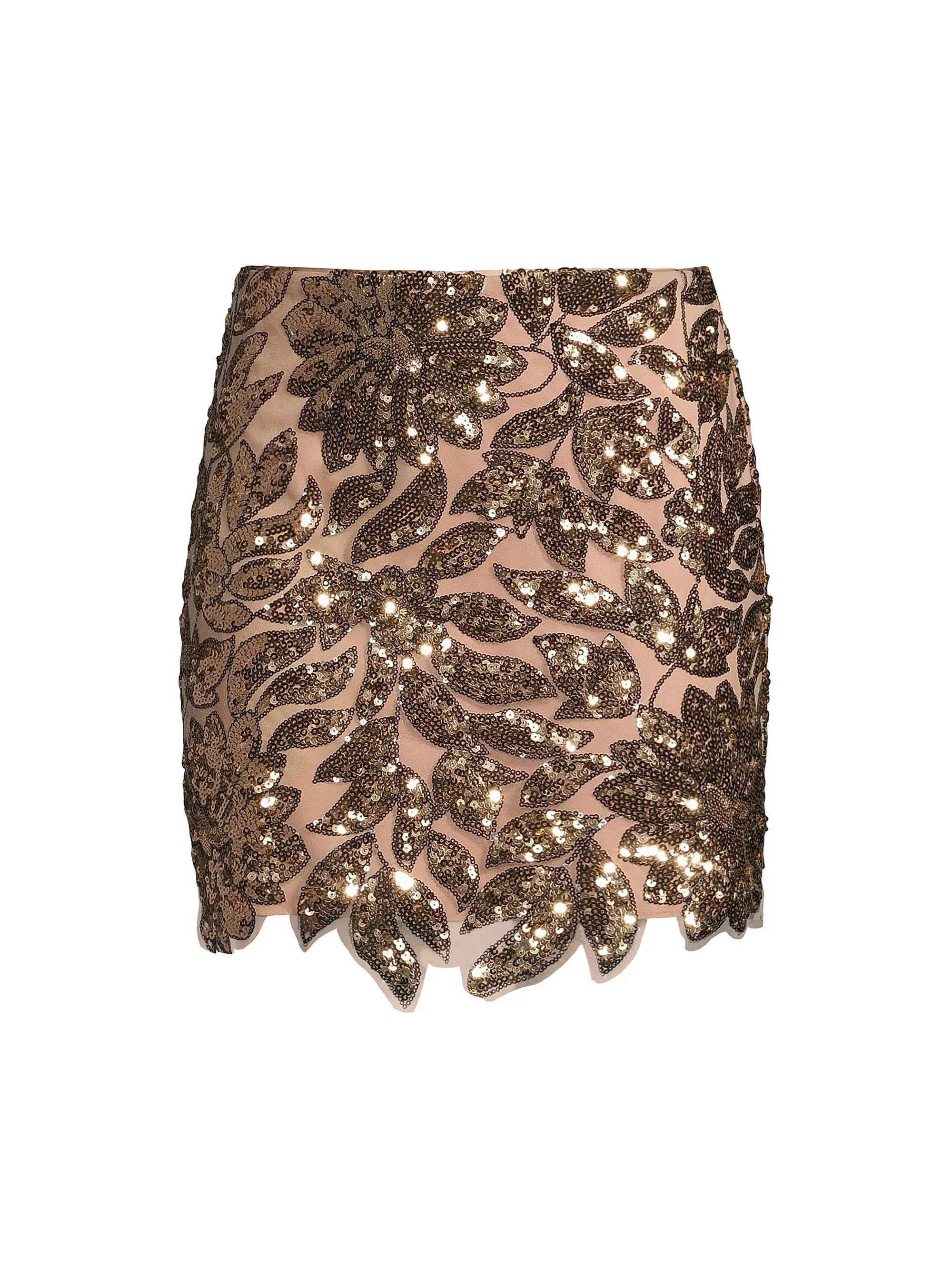 Milly Kristina Sequin Leaf Miniskirt | Saks Fifth Avenue | Saks Fifth Avenue