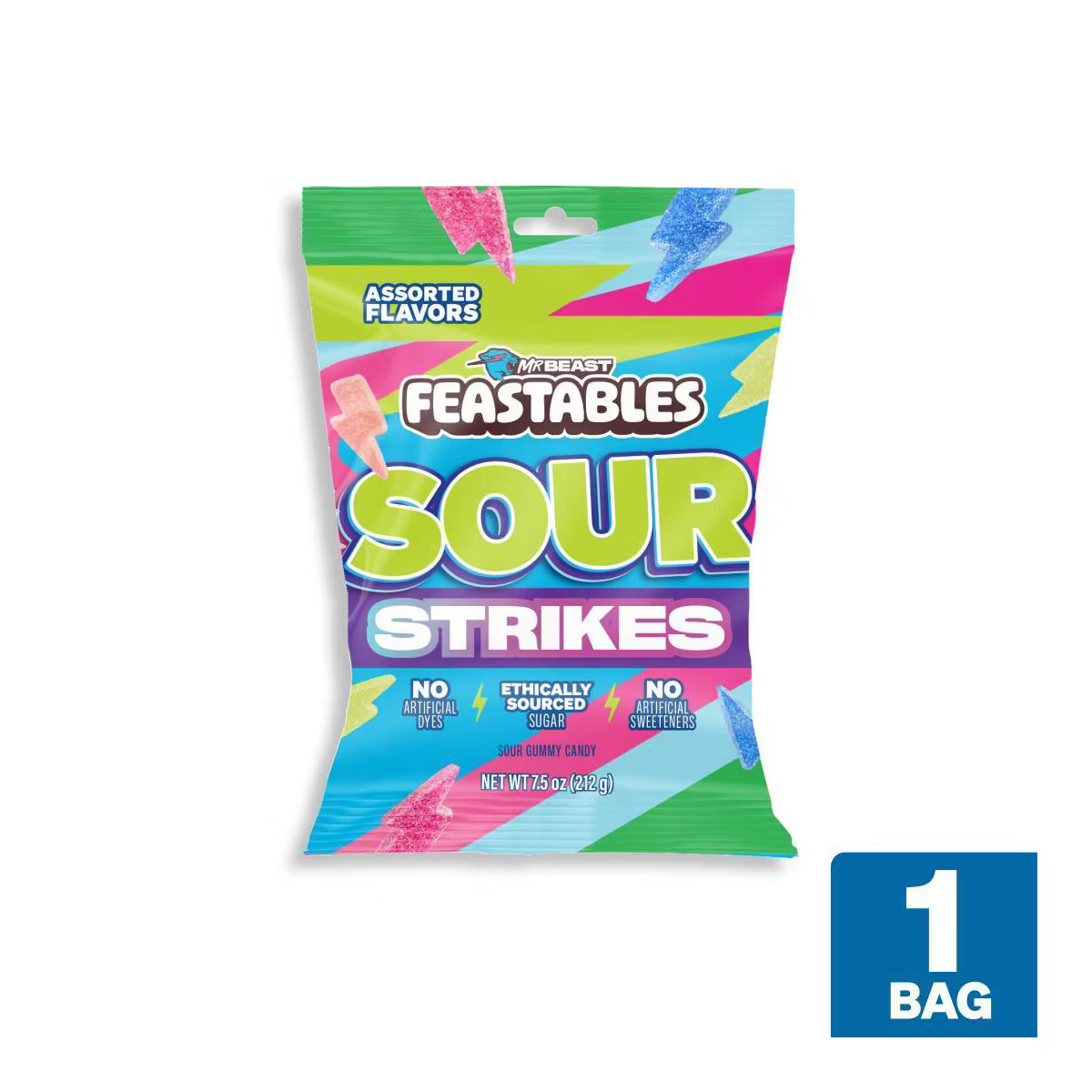 Feastables Sour Strikes Gummy Candies - Original Assortment - 7.5oz | Target