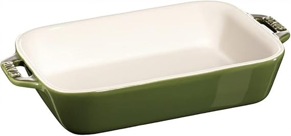 Staub Ceramic Rectangular Baking Dish 7.5 x 6-inch Basil | Amazon (US)