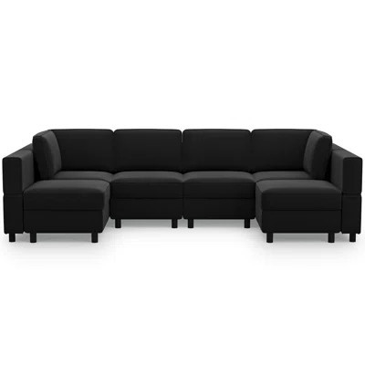 U-Shaped Modular Sectional Sofa Upholstered Couch With Storage Space | Wayfair North America