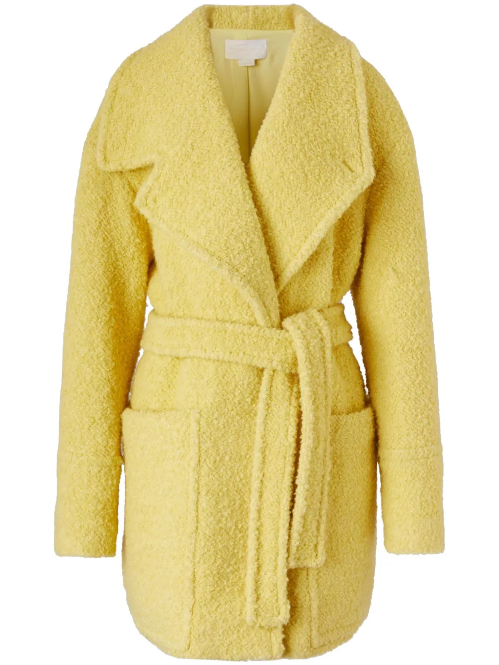 Genny faux-shearling Peacoat | Yellow | FARFETCH | Farfetch Global
