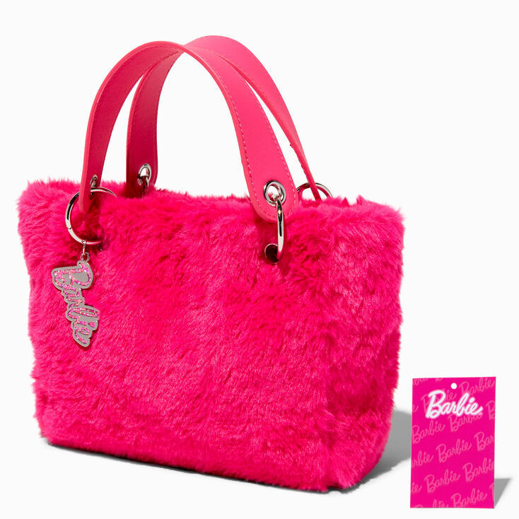 Barbie™ Pink Furry Tote Bag | Claire's (US)