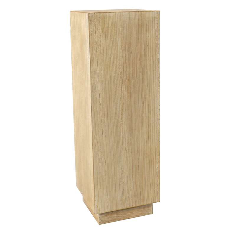 Natural Wooden Pedestal, 30" | At Home