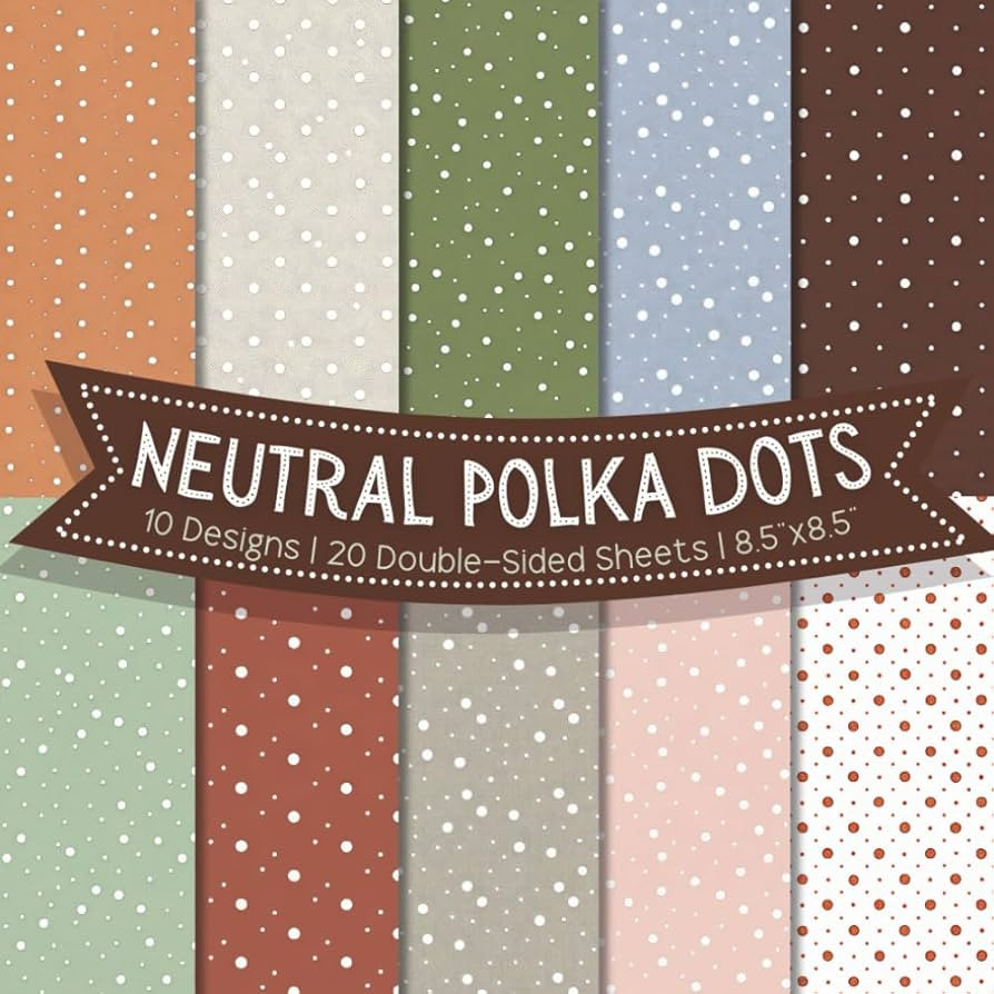 Tiny Neutral Polka Dot Scrapbook Paper Craft Pad: 10 Neutral Toned Designs, 20 Double-Side Sheets... | Amazon (US)
