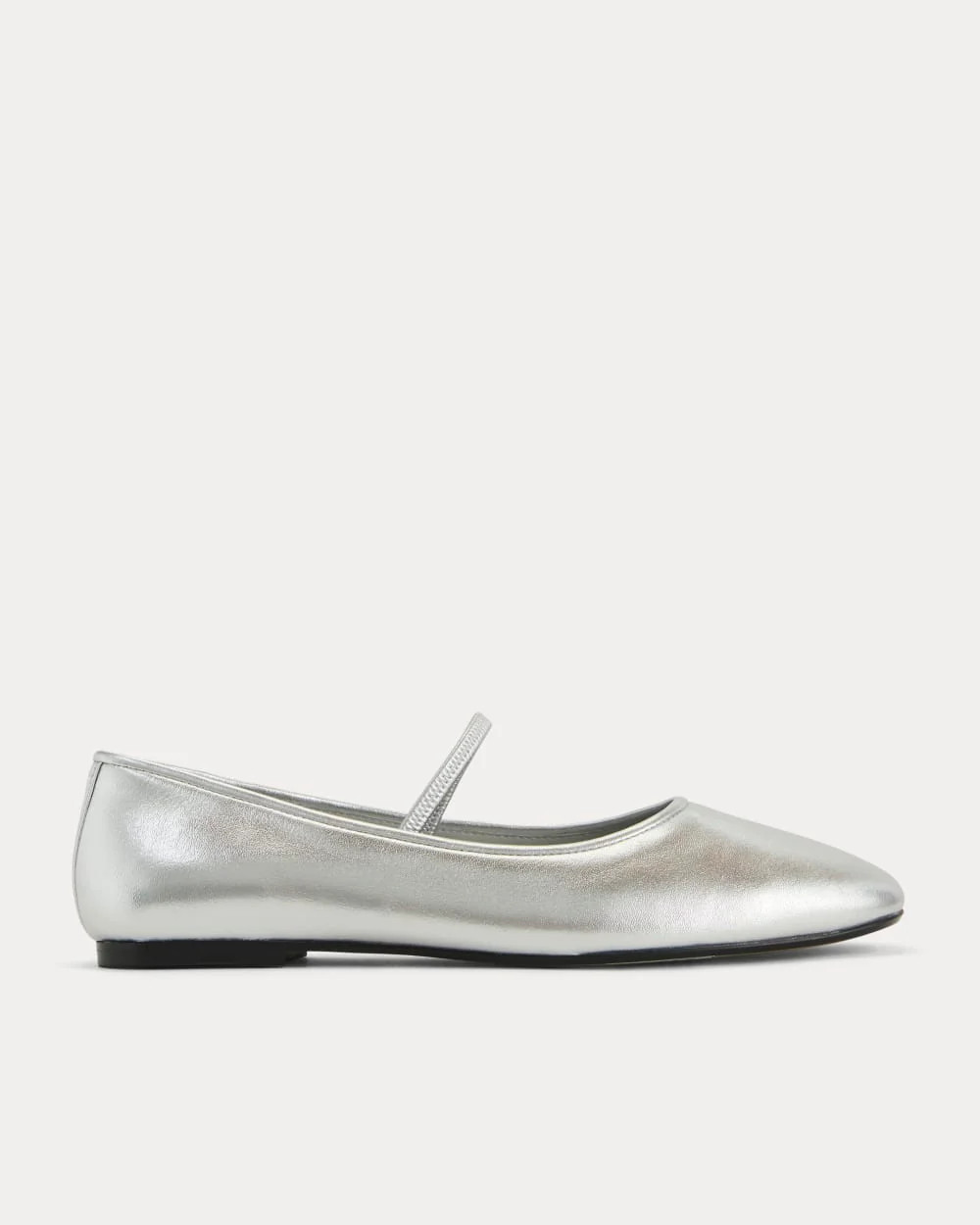 Everlane Day Mary Jane In Silver, Size 9.5, Leather | Everlane