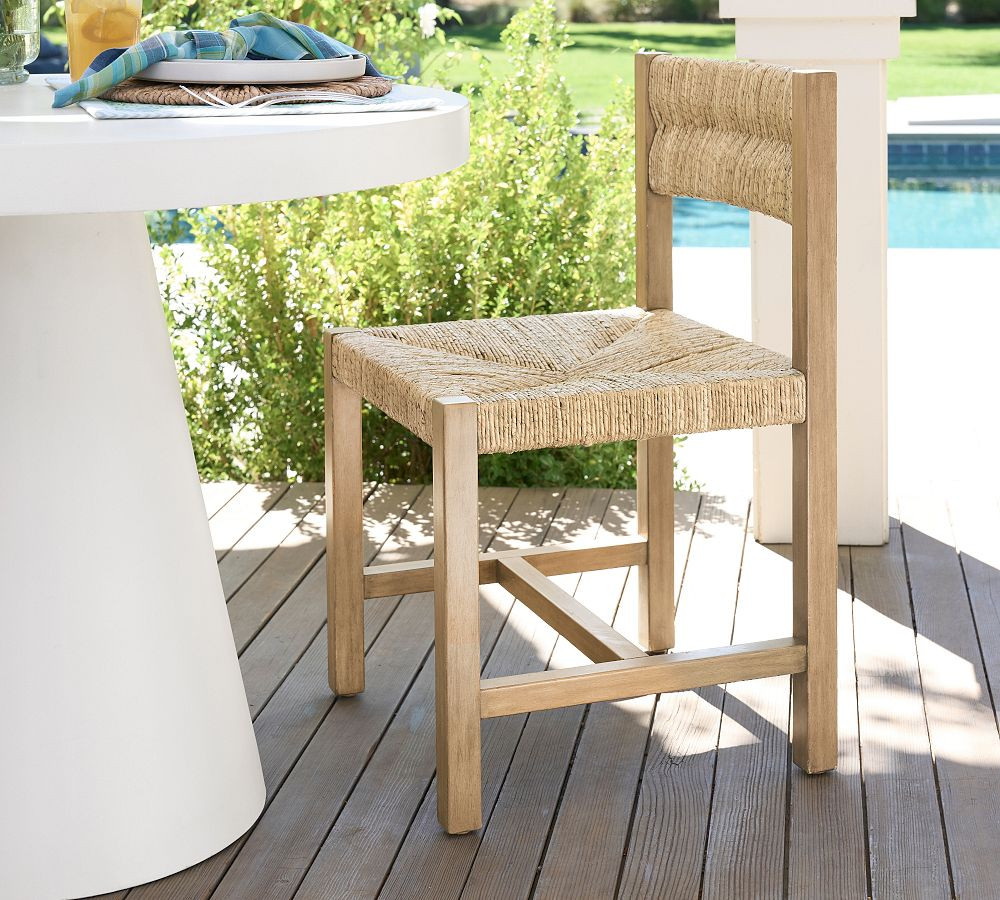 Malibu Woven Outdoor Dining Side Chair | Pottery Barn (US)