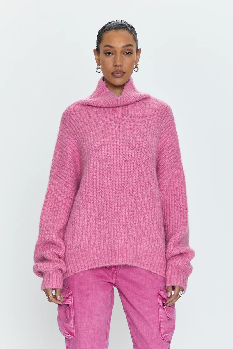 Ashley Turtleneck Sweater - Aurora Pink | Pistola Denim