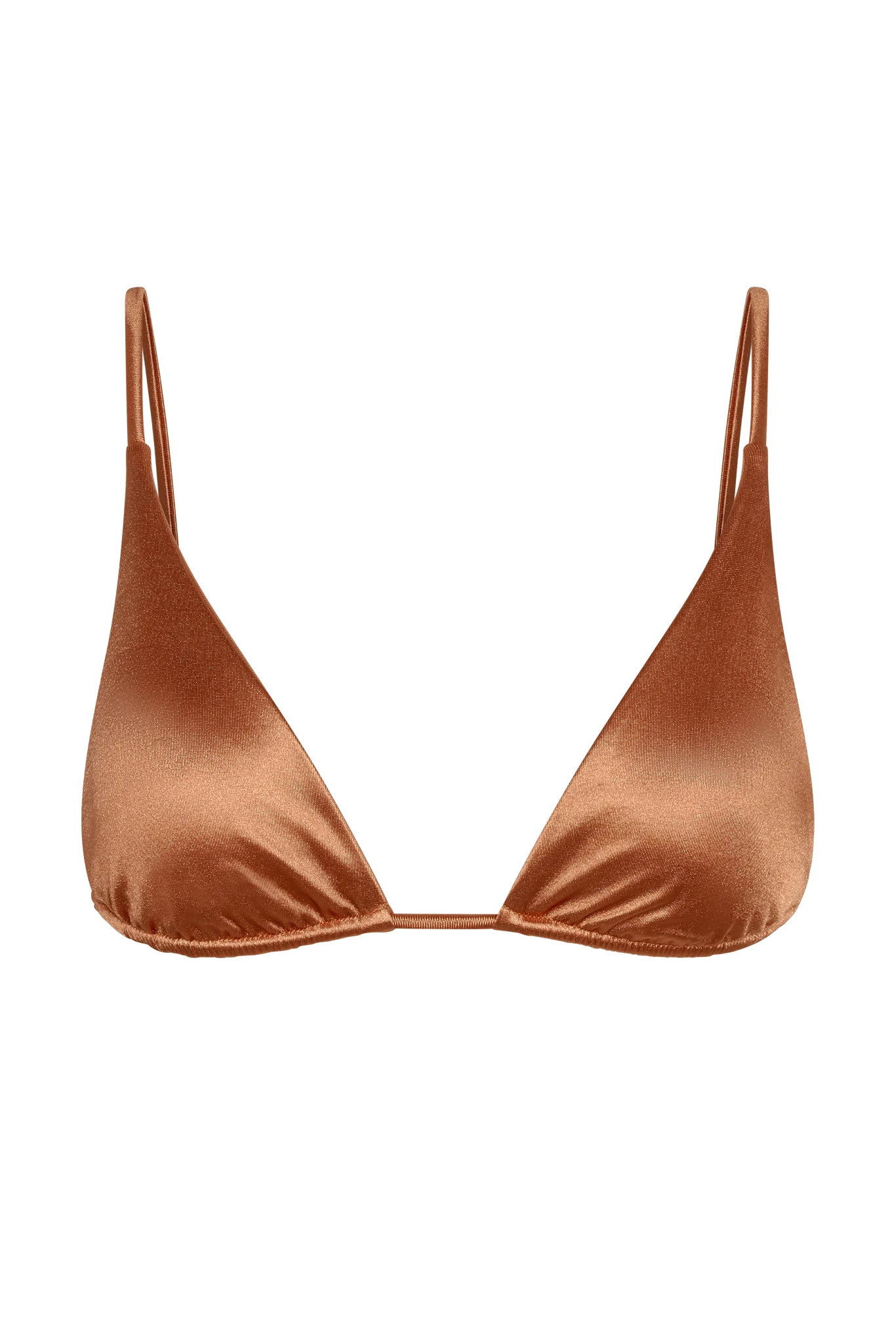 Kauai Top - Bronze Shiny Jersey | Monday Swimwear