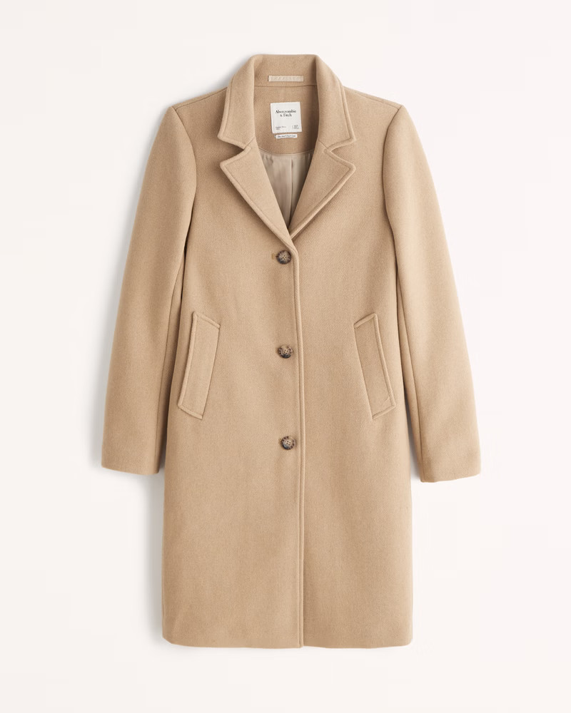Wool-Blend Dad Coat | Abercrombie & Fitch (US)
