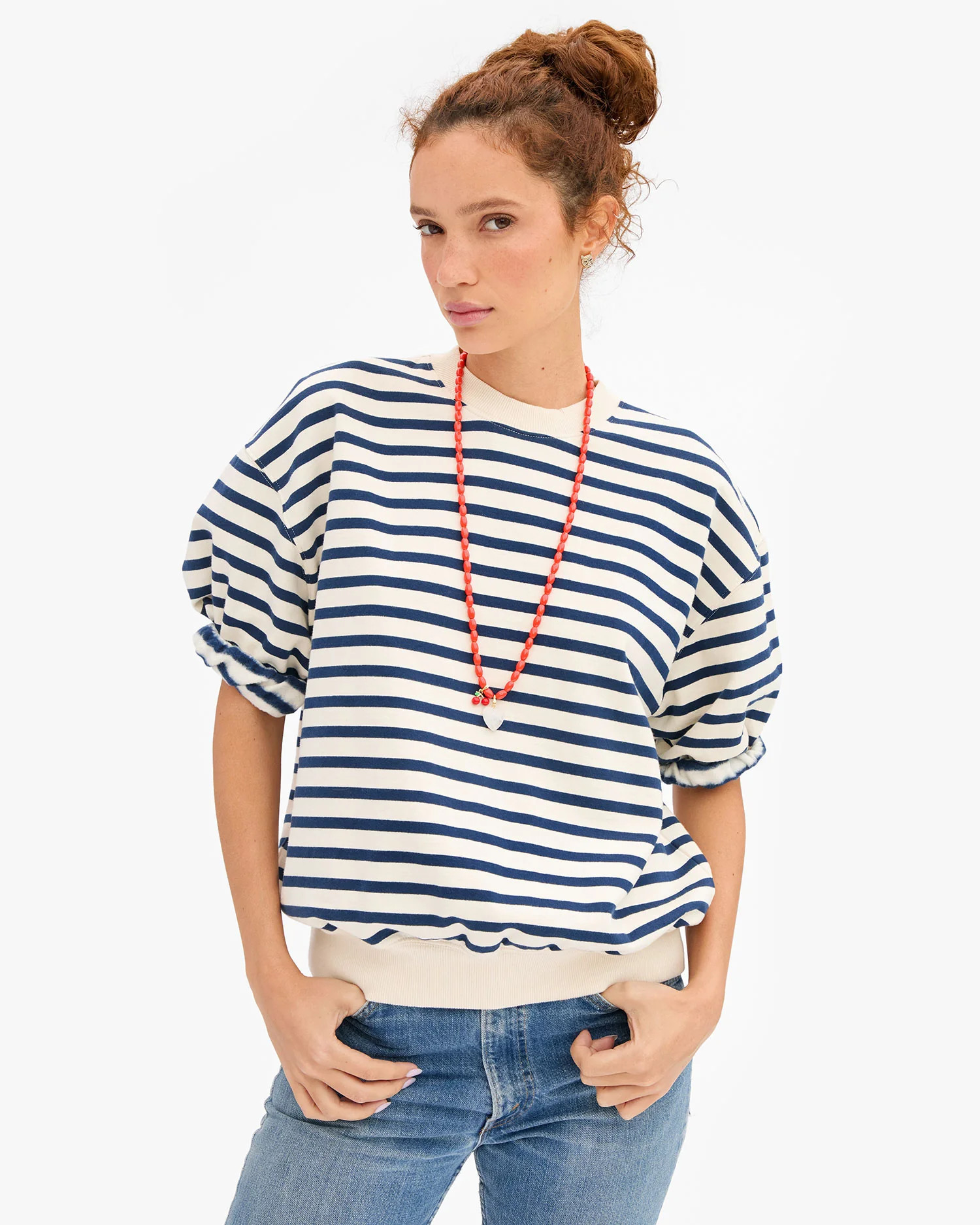 Short Sleeve Oversized Sweatshirt | Clare V.