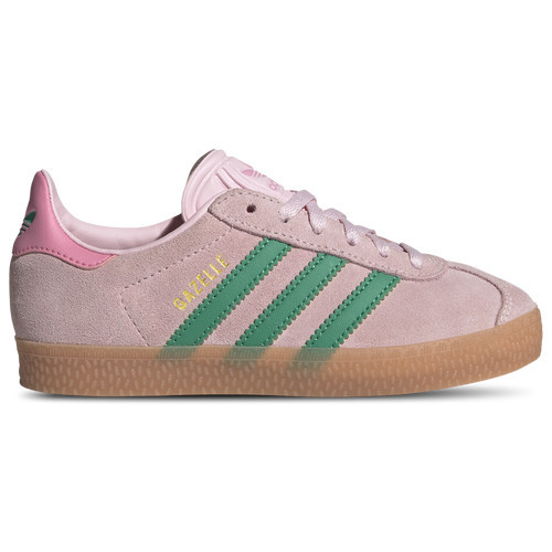 adidas adidas Originals Gazelle - Girls' Preschool Clear Pink/Court Green/Bliss Pink Size 3.0 | Champs Sports