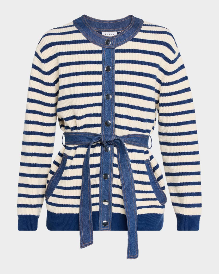 Tanya Taylor Delia Stripe Cardigan | Neiman Marcus