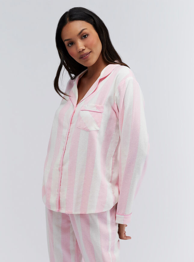Wide Stripe Cotton Pyjamas In A Bag | Boux Avenue | Boux Avenue (UK)