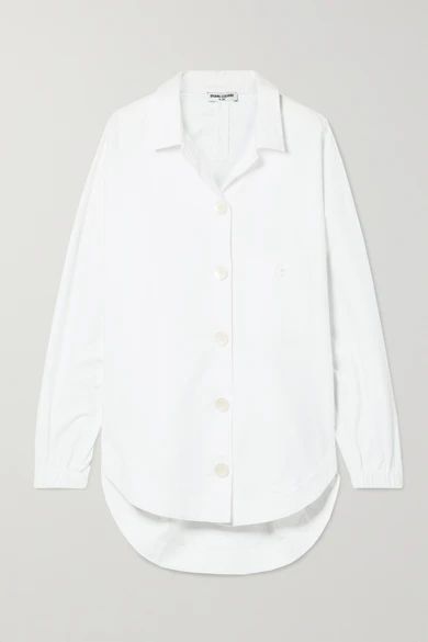 Oversized brushed cotton-poplin shirt | NET-A-PORTER (US)