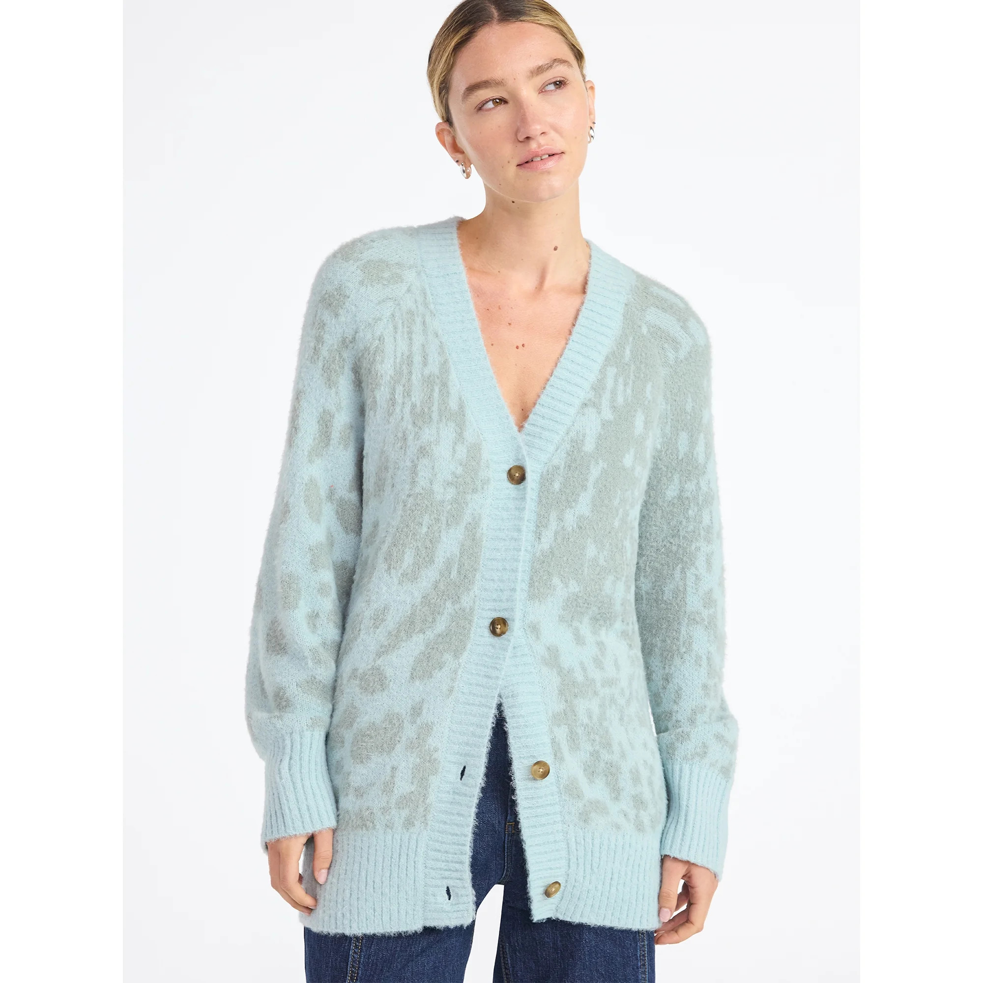 Scoop Women's and Women's Plus Oversized Cardigan Sweater, Lightweight, Sizes XS-4X | Walmart (US)