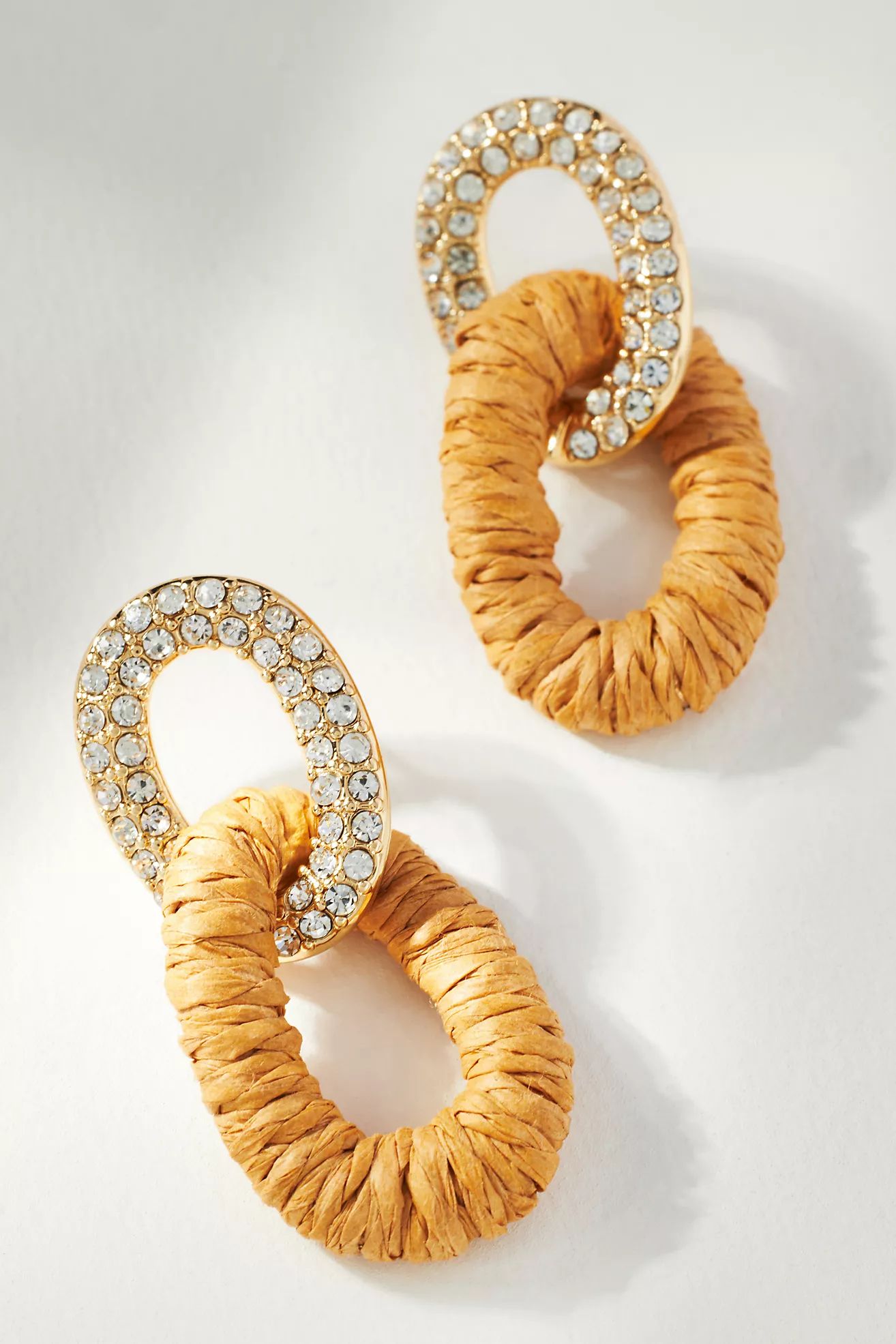 Threaded Pavé Link Drop Earrings | Anthropologie (US)