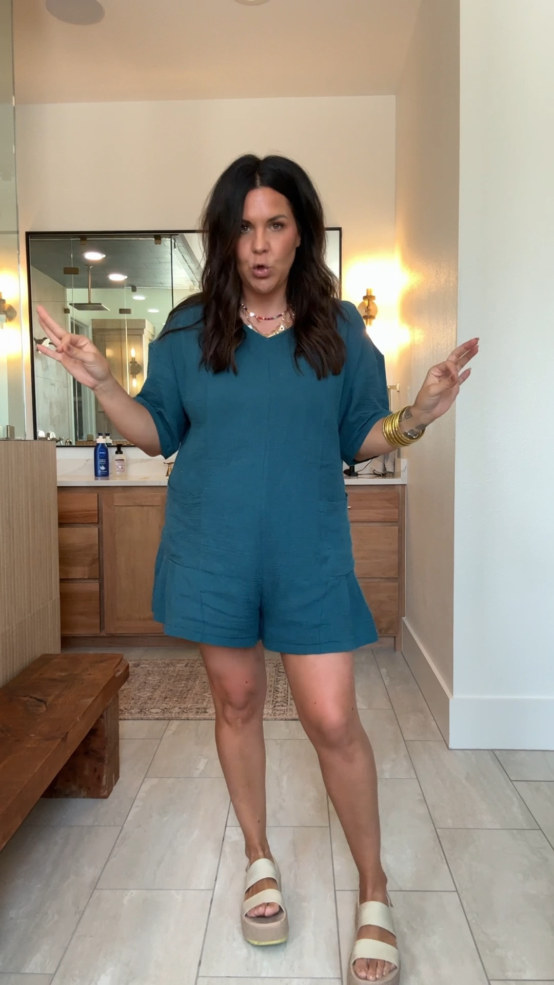 She cute, but anyone 5’7” or taller, she’s short. Under 5’7” it’s an immediate YEs!
I got the XL

Swim cover or just keep my arms down if I’m gonna wear it 😝

#LTKMidsize #LTKStyleTip #LTKSaleAlert