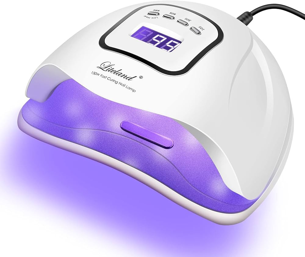 UV Gel Nail Lamp,150W UV Nail Dryer LED Light for Gel Polish-4 Timers Professional Nail Art Acces... | Amazon (US)