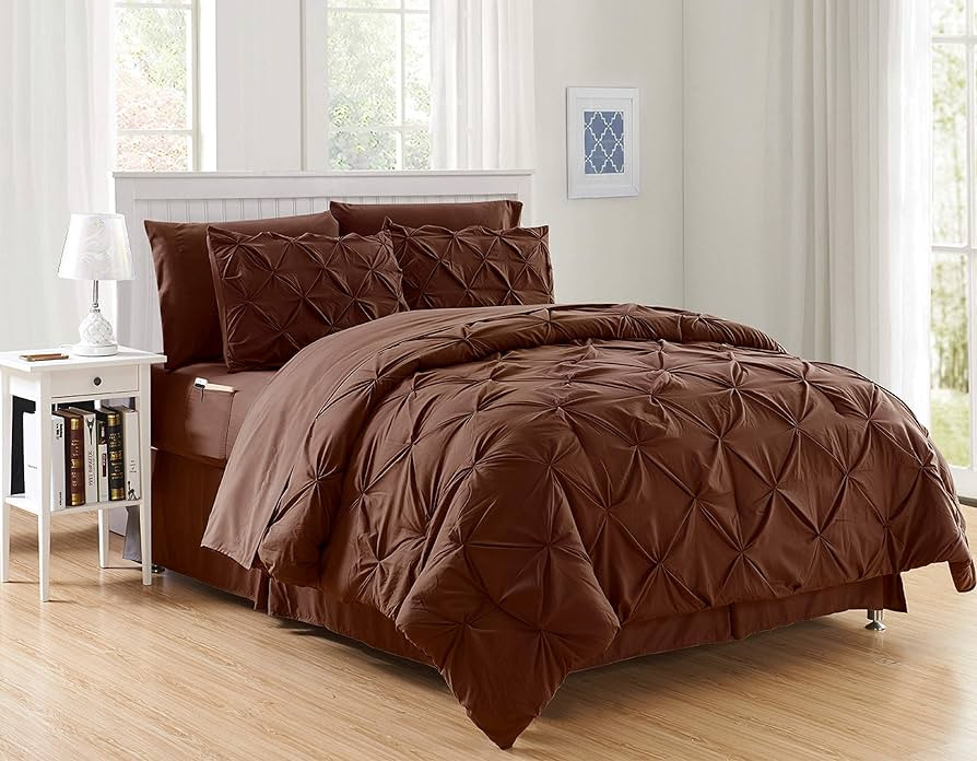 Elegant Comfort Luxury Best, Softest, Coziest 8-Piece Bed-in-a-Bag Comforter Set - Silky Soft Com... | Amazon (US)