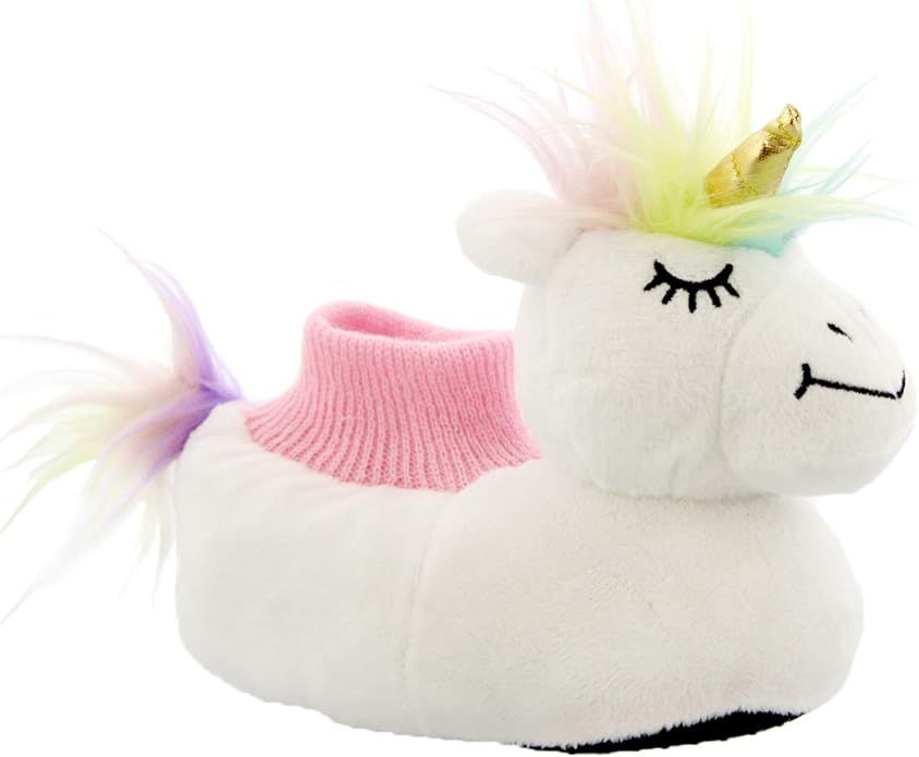Yankee Toy Box Plush Animal Toddler Boys Girls Sock Top Slippers | Amazon (US)