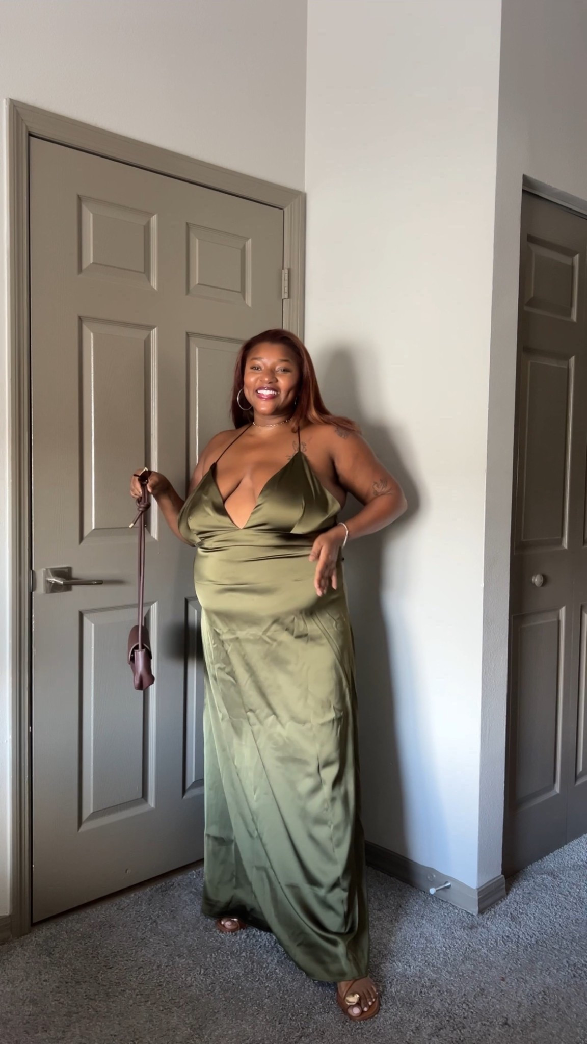 Wedding guest olive green dress for the curvy and plus size girls! I think YES

#LTKMidsize #LTKPlusSize