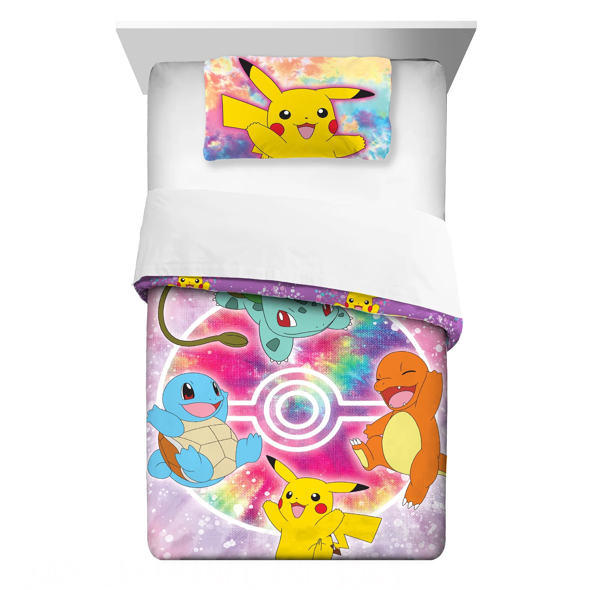Pokemon Tie-Dye Kids Comforter Set, 2-Piece, Twin/Full, Reversible | Walmart (US)