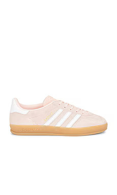 adidas Originals Gazelle Indoor Sneaker in Sandy Pink, White, & Gum 3 from Revolve.com | Revolve Clothing (Global)