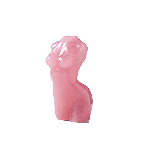 Crystal TOME 3 Inch Natural Rose Quartz Crystal Body Statue Hand-Carved Female Model Crystal Sculpture Crafts Home Office Desktop Decoration Ornaments Energy Healing Stone, Pink | Amazon (US)