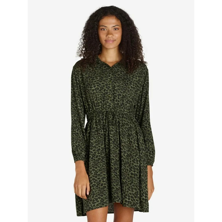 Time and Tru Soft Shirtdress, Women's and Women's Plus, Size XS-4X - Walmart.com | Walmart (US)