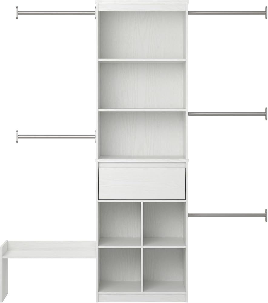 Little Seeds Grow with Me Adjustable Kids’ Closet Organizer System, 15.69" D x 95.44" W x 76.62... | Amazon (US)