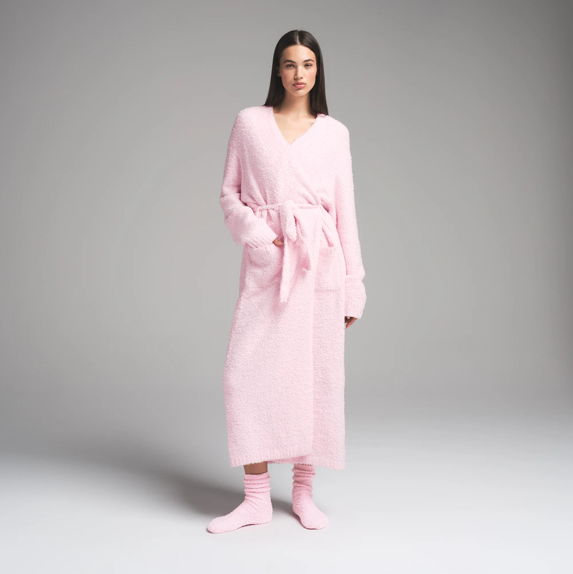 SKIMS Knit Unisex Robe | Pink | 2X/3X | Cozy | SKIMS (US)