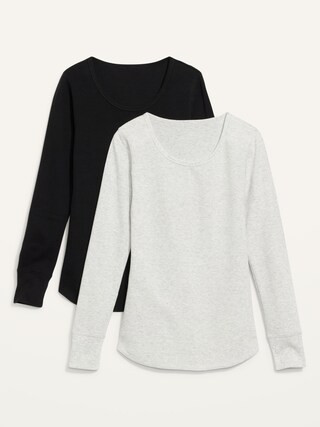 Long-Sleeve Thermal Pajama Tee 2-Pack for Women | Old Navy (US)