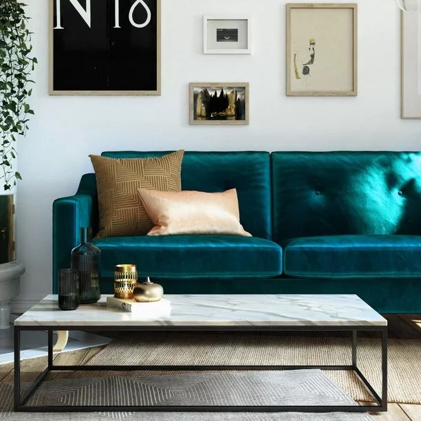 Mr. Kate Tess Sofa, Green Velvet - Walmart.com | Walmart (US)