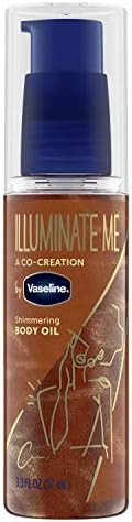Vaseline Illuminate Me Shimmering Body Oil Created for Melanin Rich Skin, Illuminates Skin with F... | Amazon (US)