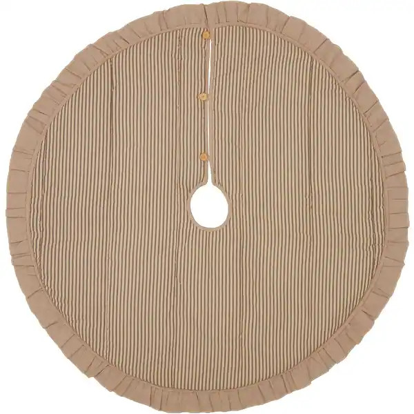 Sawyer Mill Ticking Stripe Tree Skirt - Charcoal Grey/Dark Creme/Khaki - 48" Diameter | Bed Bath & Beyond