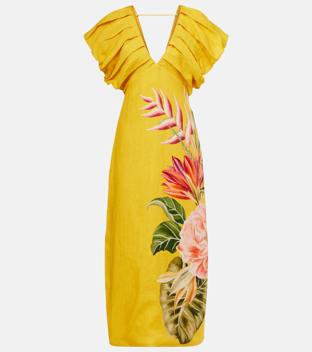 Spring Awakening floral linen midi dress | Mytheresa (US/CA)