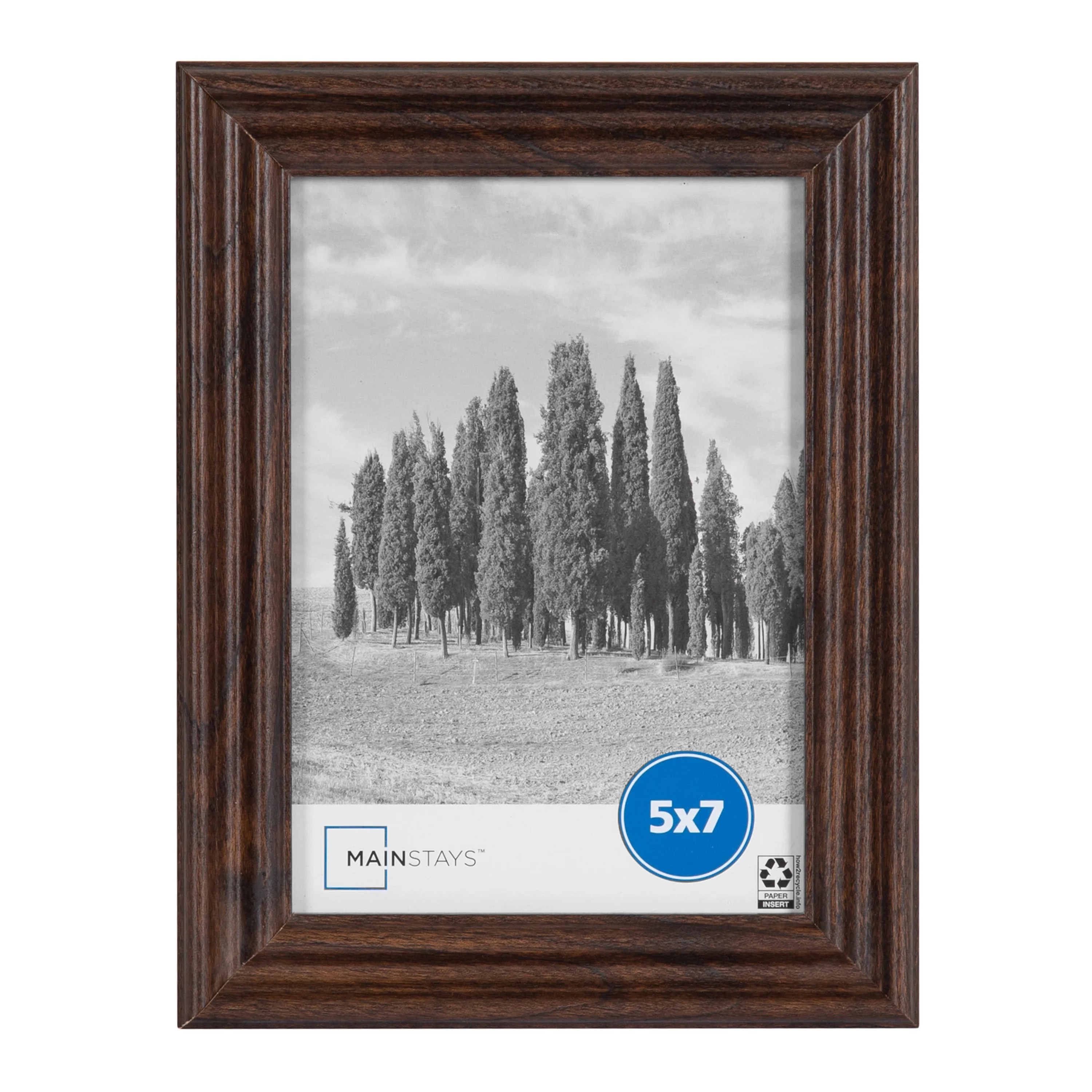 Mainstays 5x7 Traditional Gallery Wall Picture Frame, Brown | Walmart (US)