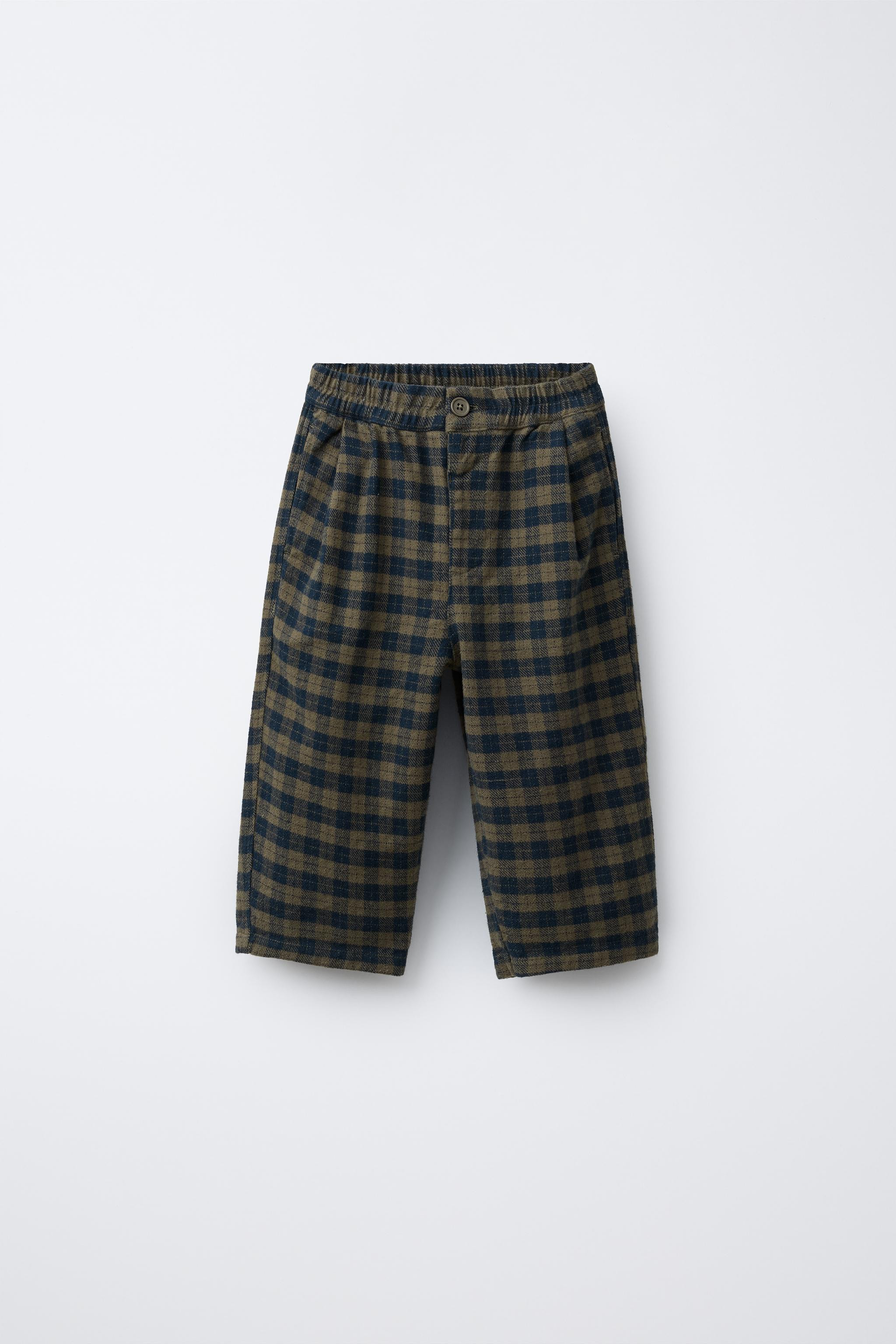 PLAID SOFT TOUCH BALLOON PANTS | Zara US