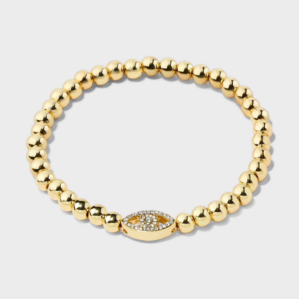 SUGARFIX by BaubleBar Pave Eye Stretch Bracelet - Gold | Target