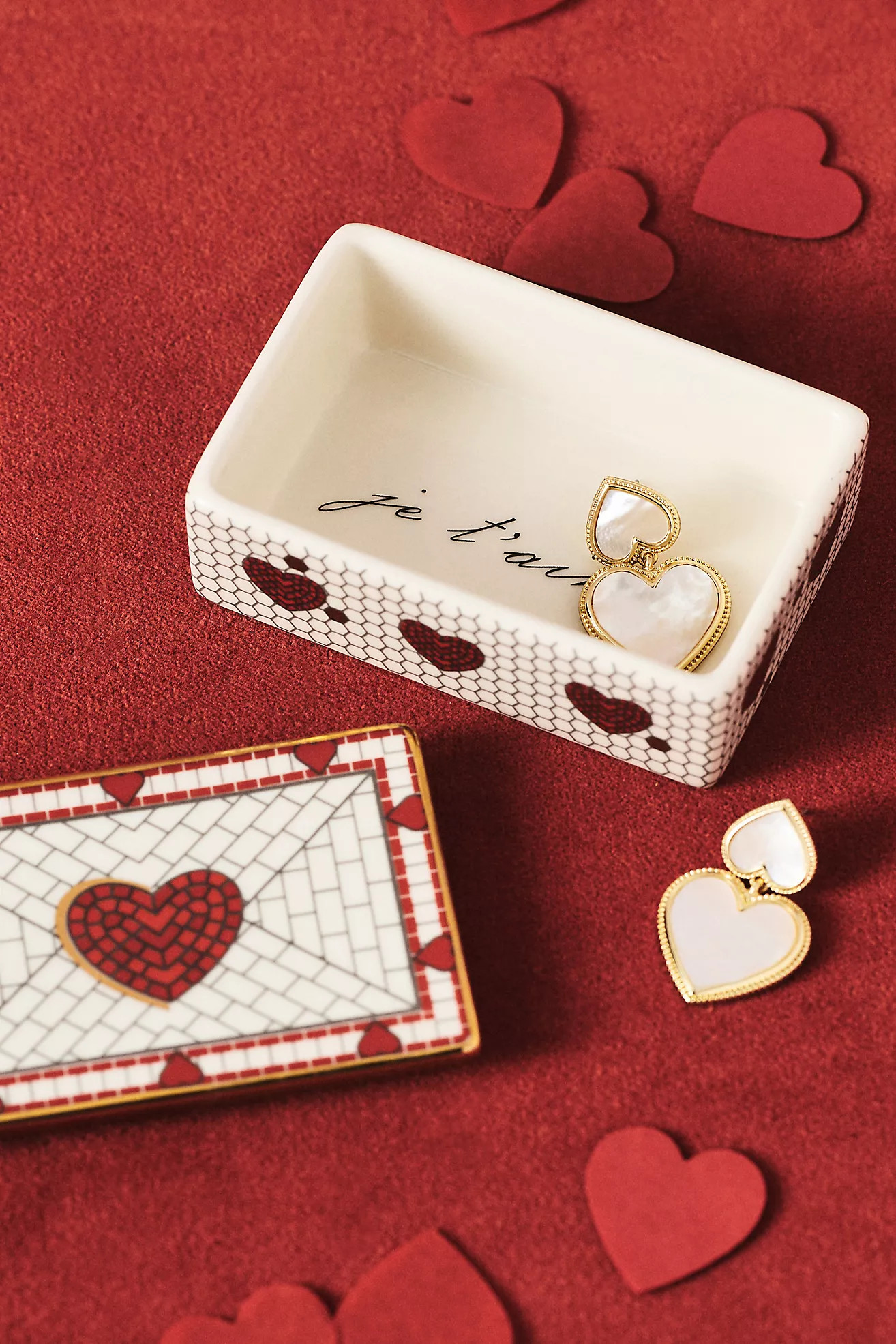 The Bistro Tile Stoneware Trinket Box: Valentine's Edition | Anthropologie (US)