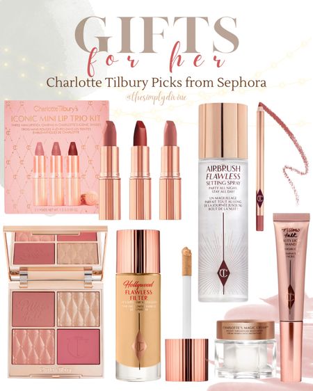 Charlotte Tilbury picks for her! 🥰🛒

| Sephora | gift guide | gifts for her | seasonal | holiday | lipstick | blush | highlighter | foundation | skincare | beauty | makeup | gift set | 

#LTKGiftGuide #LTKHoliday #LTKbeauty