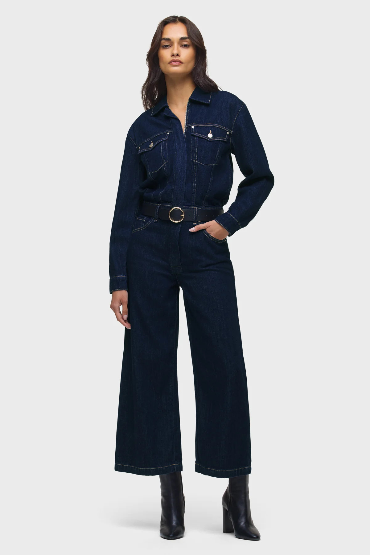 Wide Leg Crop Jumpsuit | Hudson Jeans