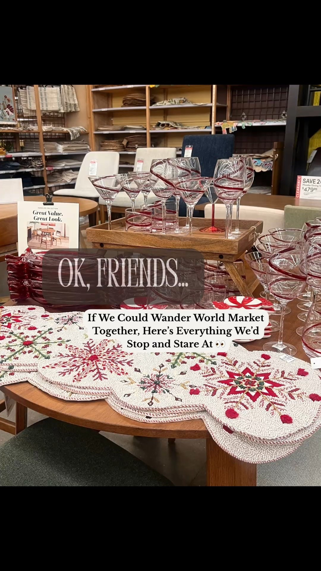 OK friend… if we could wander World Market together today, these are the Christmas finds we’d stop and stare at. From the pink-bow cookie jar to the under-$20 gingerbread doormat… everything was so good. And yes, the silver etched tray came home with me because it works for Christmas and after.

I also found the cutest gingerbread mugs,  glasses, Christmas servingware, Merry & Bright rugs, trinket wreaths, gift wrap, and ornaments — basically all the cozy holiday things in one trip.

Saving this for your holiday decorating, Christmas kitchen ideas, Walmart/World Market shopping, and 2025 Christmas home inspiration.

#LTKHoliday