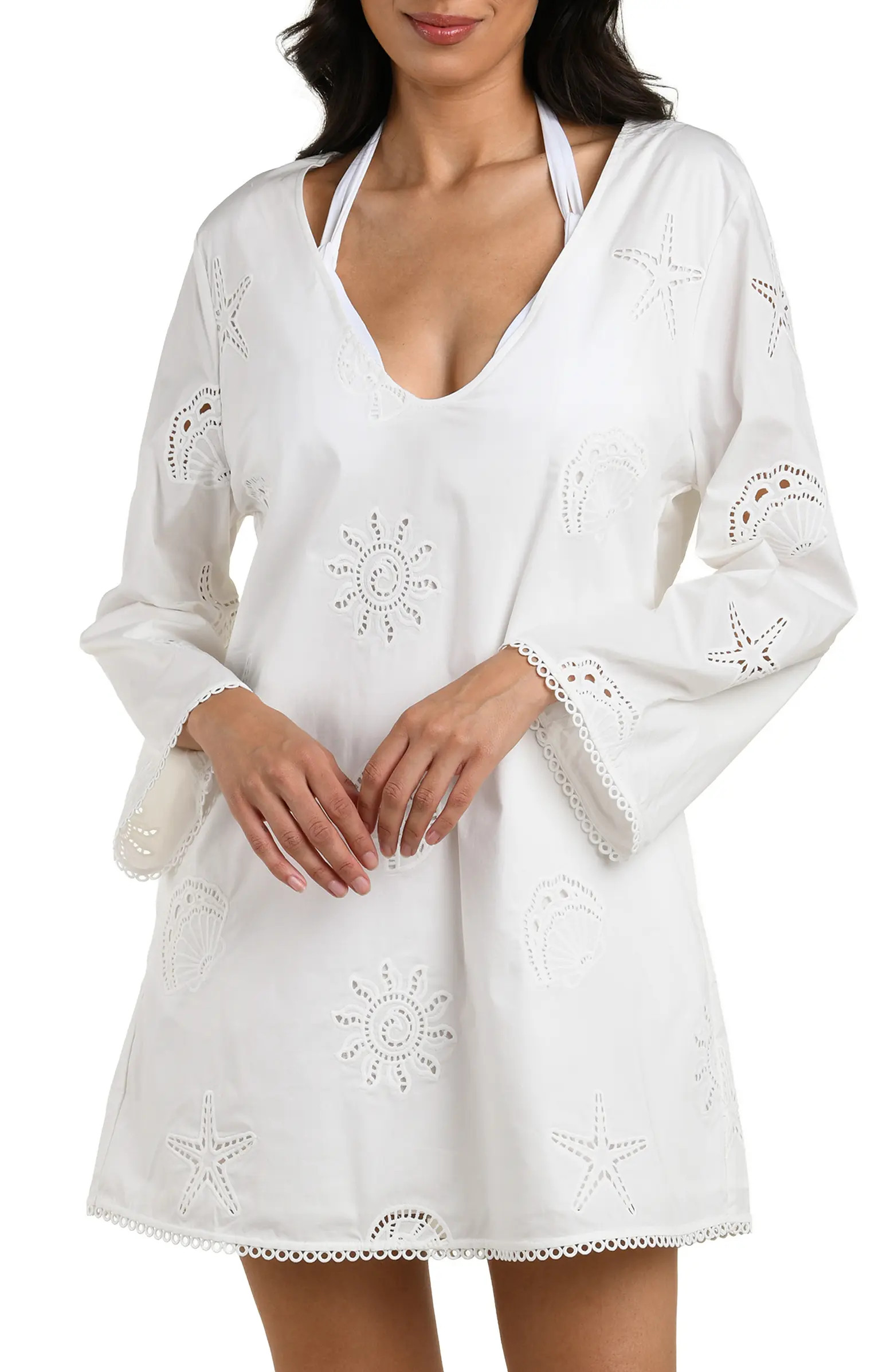 Bayside Eyelet Stretch Cotton Cover-Up Tunic | Nordstrom