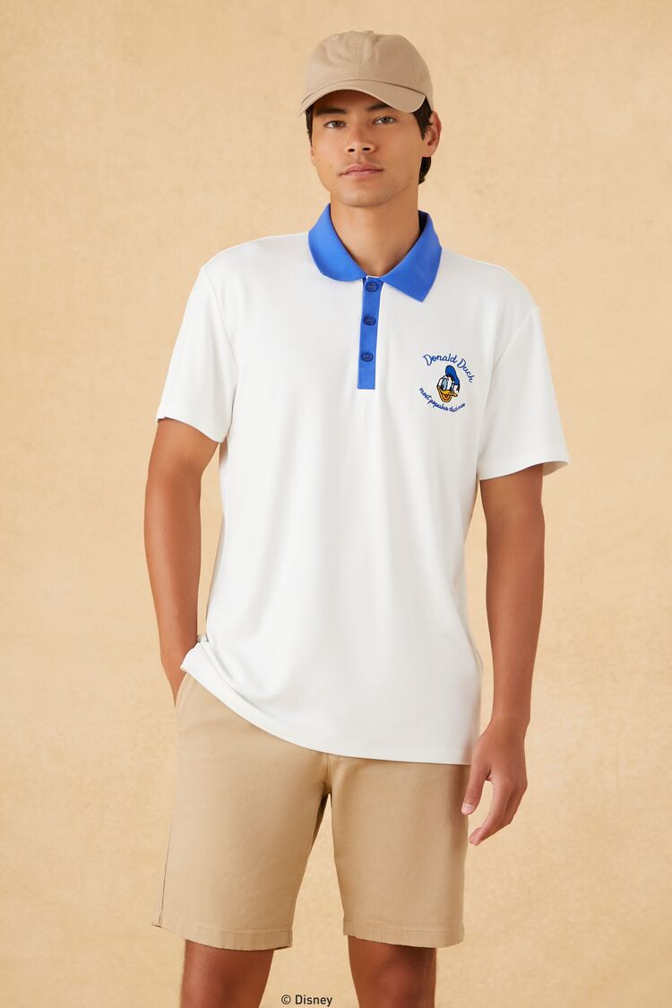 Disney Donald Duck Embroidered Polo Shirt | Forever 21