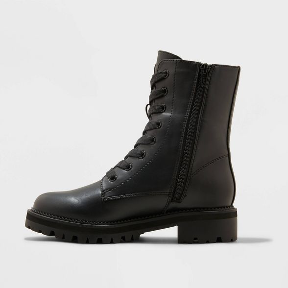 Women's Saylor Lace-Up Combat Boots - A New Day™ | Target