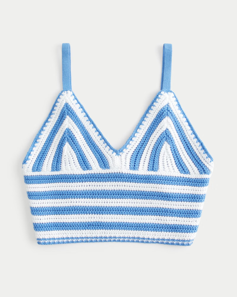 Women's Crop Crochet-Style Bralette | Women's Tops | HollisterCo.com | Hollister (US)