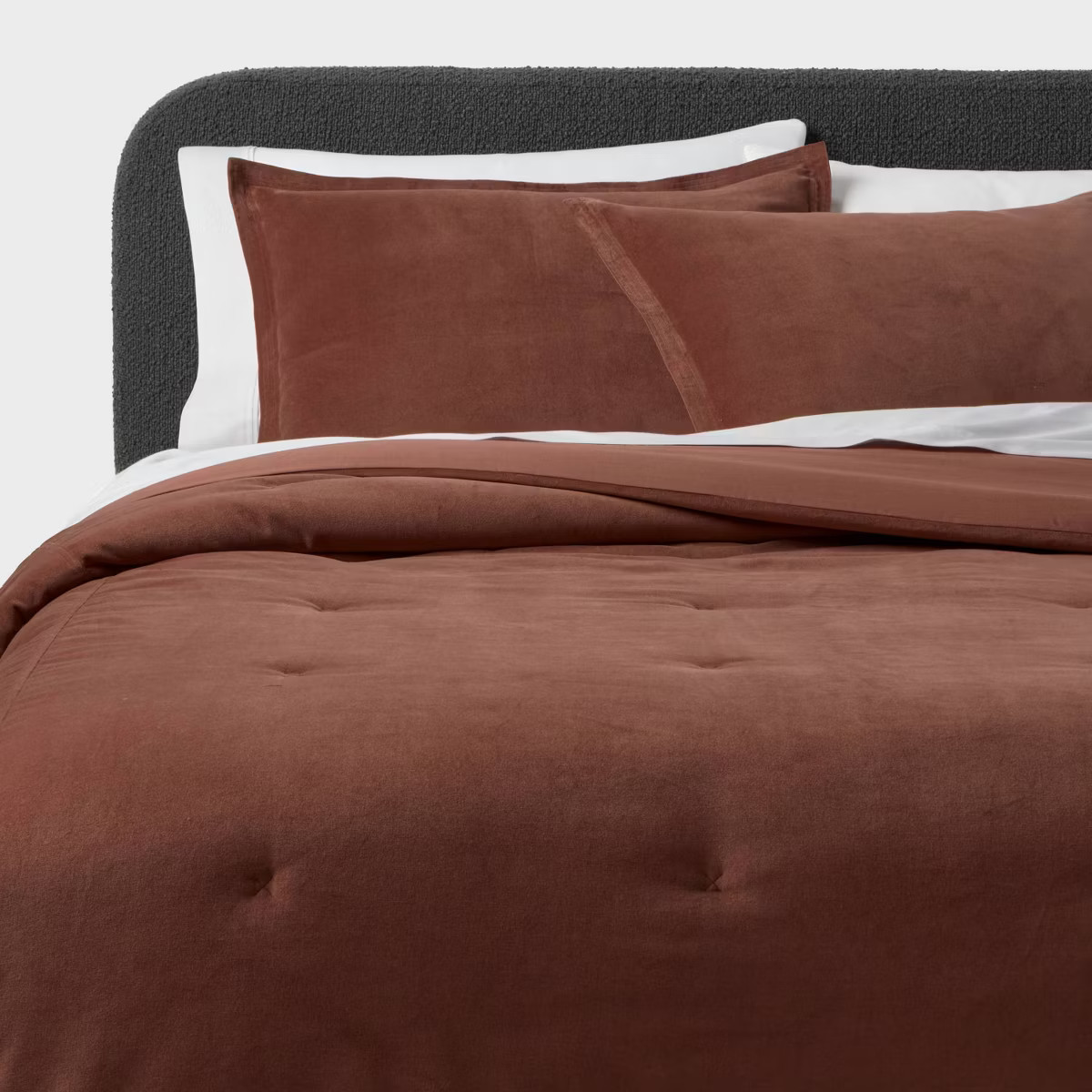 King Cotton Velvet Comforter and Sham Set Khaki - Threshold™ | Target