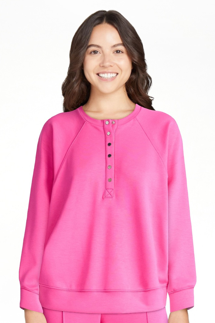 Scoop Women’s New Scubaknit Raglan Henley Top, Sizes XS-XXL - Walmart.com | Walmart (US)